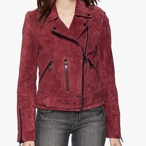 Bagatelle Suede Biker Jacket with Belt